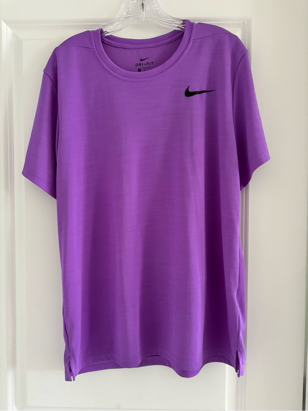 Nike Men’s Dri-FIT Tee Purple with Black Swoosh